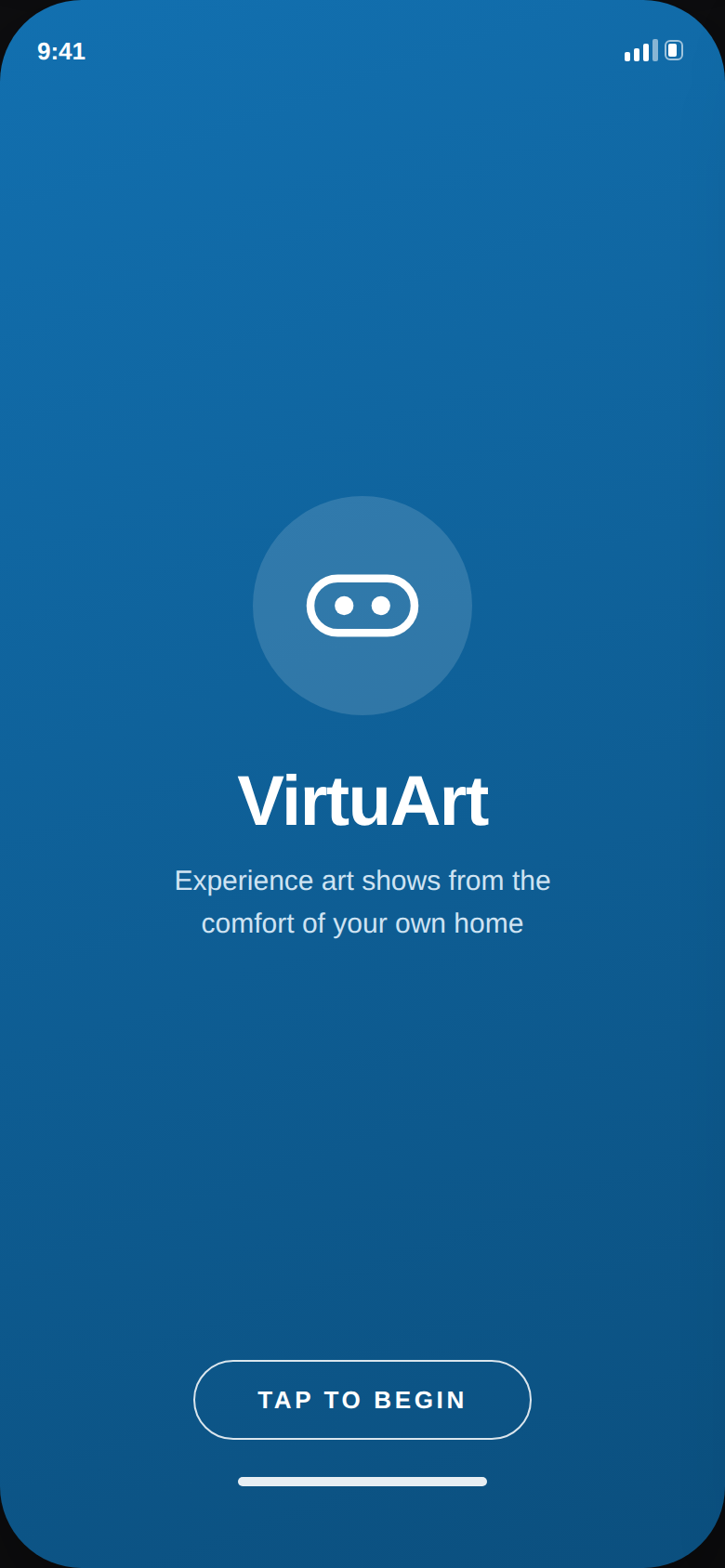 VirtuArt 2026 redesign — Splash screen